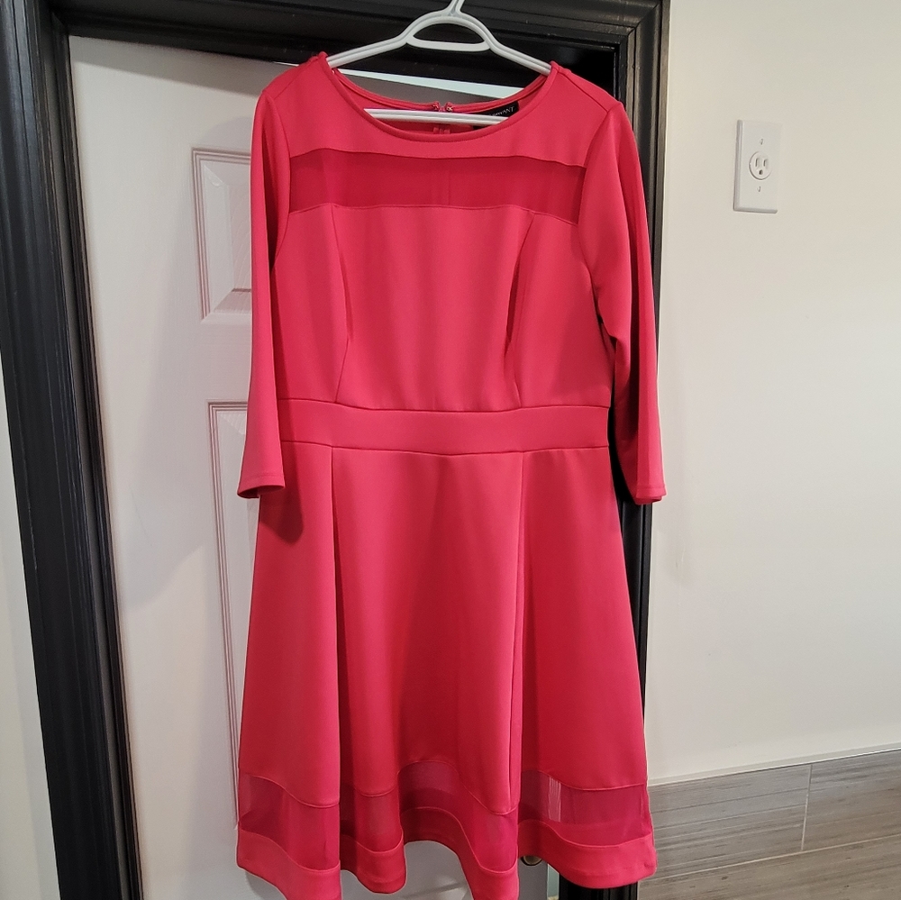 Lane Bryant Hot Pink Scuba Dress